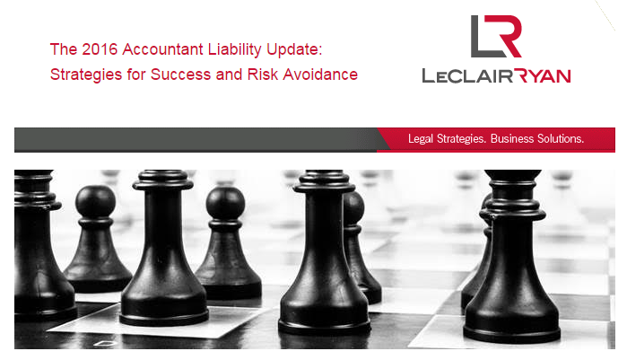 Join me for 2016 LeClairRyan Accountant Liability Update image
